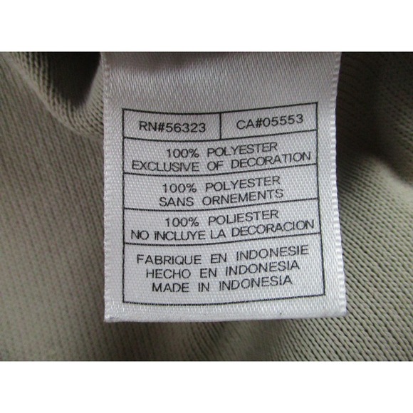 Nike Team Polo Shirt Mens XL Khaki Long Sleeve Performance Golf Mesh Swoosh - Picture 6 of 10